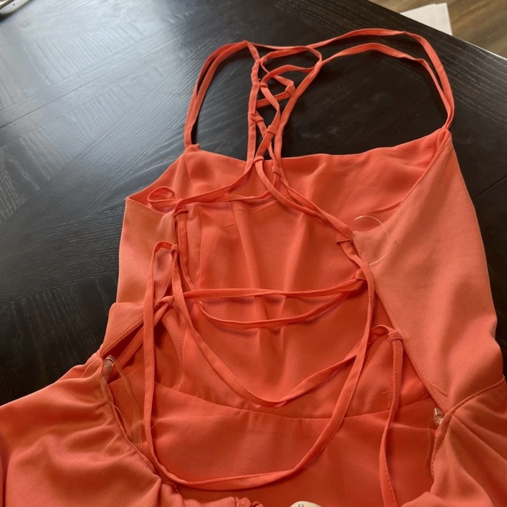 Coral Strappy Dress